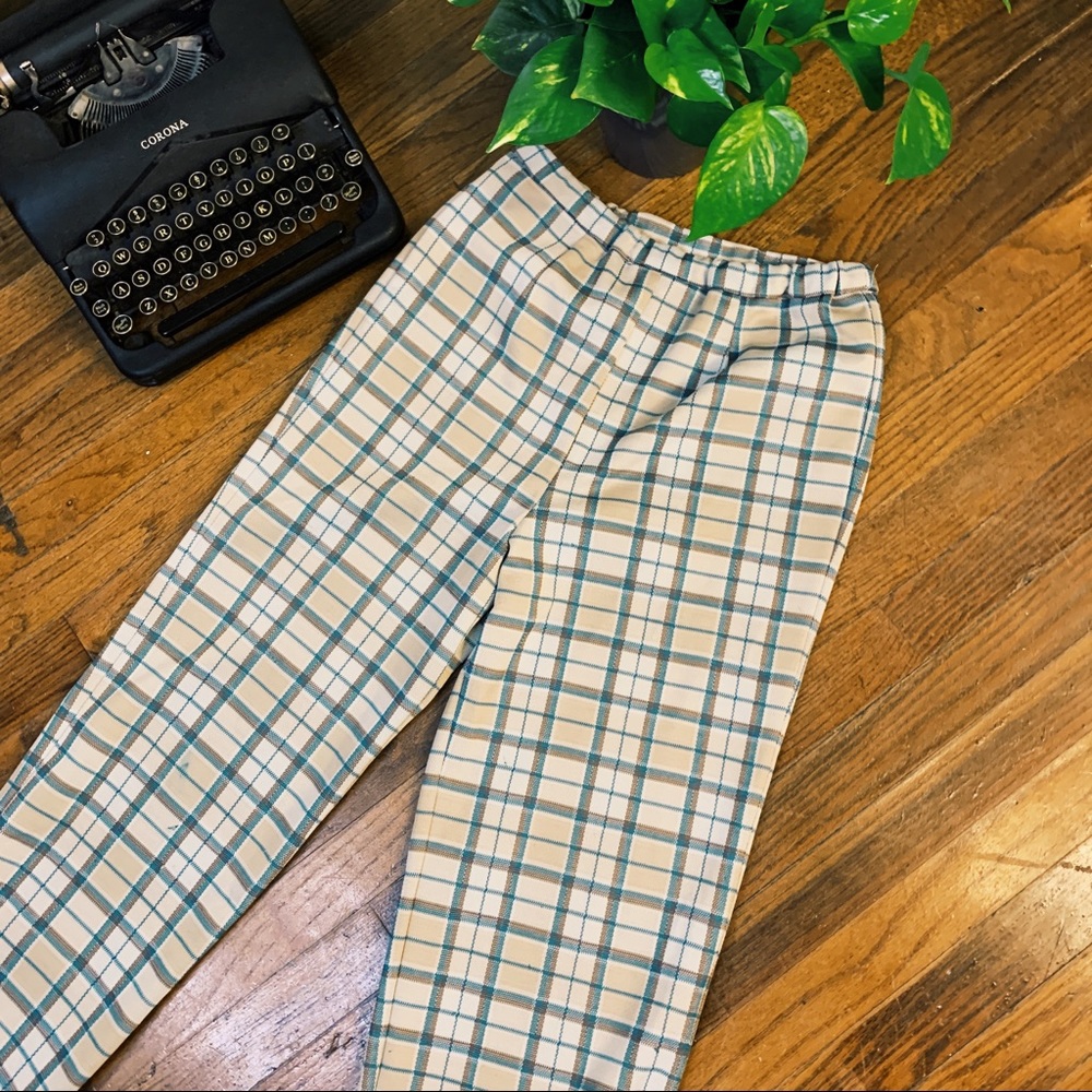 💛Haymaker plaid pants dress casual long